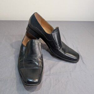 Christian Dior Black Leather Men Slip On Loafers Size 9